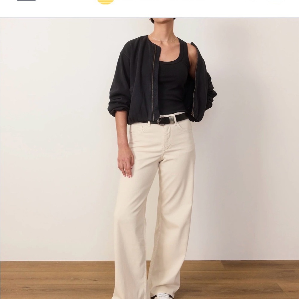 Marine Layer Black Cropped Bomber Jacket